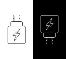 Smartphone-Ladegerät-Symbol. Smartphone-Ladekopf-Adapter-Symbol. Vektor-Illustration. vektor