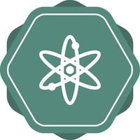 einzigartiges Atom-Vektor-Glyphen-Symbol vektor