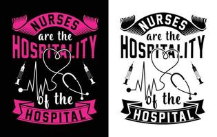 sjuksköterska t-shirt design bunt vektor