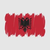 Albanien Flaggenpinsel vektor