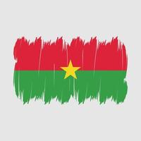 Burkina Faso Flaggenbürste vektor