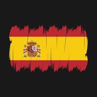 spaniens flagga borste vektor