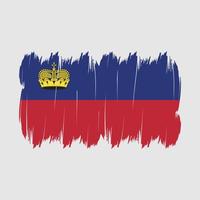 Liechtensteiner Flaggenpinsel vektor
