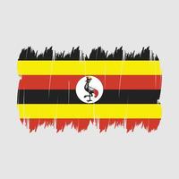 uganda flagge bürste vektor