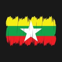 Flagge von Myanmar vektor