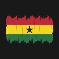 Ghana Flaggenpinsel vektor