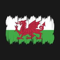 wales flagga borsta vektor