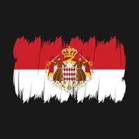 Bürste für Monaco-Flagge vektor