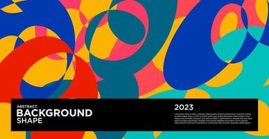 ny år 2023 design mall med vätska färgrik abstrakt, färgrik bakgrund, affisch, flygblad, social media vektor