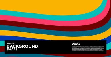 ny år 2023 design mall med vätska färgrik abstrakt, färgrik bakgrund, affisch, flygblad, social media vektor