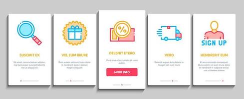 Webshop-Internet-Shop-Onboarding-Elementikonen stellten Vektor ein