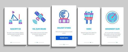 flugnavigationswerkzeug onboarding elemente symbole gesetzt vektor