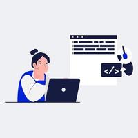artificiell intelligens och mänsklig automatisk kodning vektor