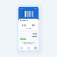 Online-Buchungsanwendung Smartphone-Oberfläche vektor