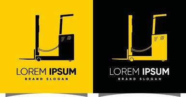 Reach-LKW-Gabelstapler-Logo mit kreativem Premium-Vektor im modernen Stil vektor