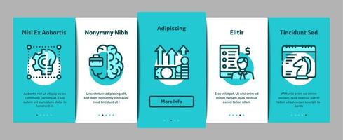 Onboarding-Elementikonen des Unternehmergeschäfts stellten Vektor ein