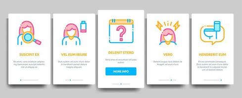 Symptom av graviditet element vektor onboarding