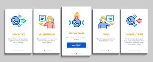 Telemarketing-Verkaufs-Onboarding-Elementikonen stellten Vektor ein