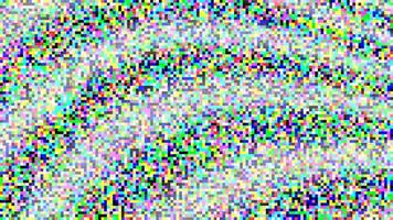 pixel ljud vektor. vhs tekniskt fel textur TV skärm. Färg pixlar bakgrund. Nej signal vektor