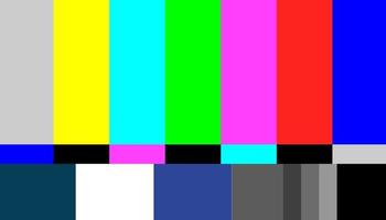 Nej signal TV testa mönster vektor. tv färgad barer signal. introduktion och de slutet av de TV programmering. smpte Färg barer illustration. vektor