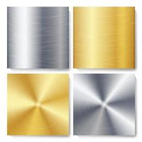 Gold, Bronze, Silber, Stahlmetall vektor