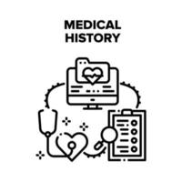 medicinsk historia vektor svart illustrationer