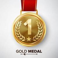 guld medalj vektor. vektor