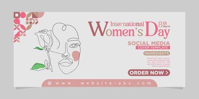 Social-Poster-Cover für Web-Banner zum Frauentag vektor