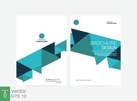 Vorlagenvektordesign für Cover, Poster, Unternehmenspräsentation, Broschüre. Broschüre Vorlage Flyer Hintergrund für Business-Design. modernes layout mit blauer farbe größe a4. Folge 10. vektor