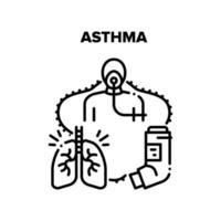 Asthma-Krankheit-Vektor-Konzept schwarze Abbildung vektor