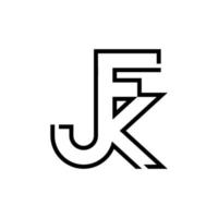 einfaches design aus jfk-buchstaben vektor