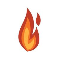 Feuer Flamme Lagerfeuer Symbol, flacher Stil vektor