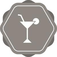 unik cocktail glas vektor glyf ikon