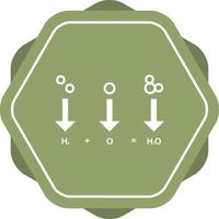 Einzigartiges Vektor-Glyphen-Symbol für chemische Formeln vektor