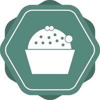 Einzigartiges Cup Cake-Vektor-Glyphen-Symbol vektor