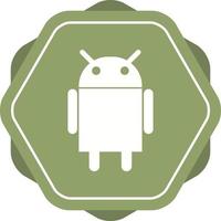 skön android logotyp vektor glyf ikon