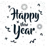 Frohes neues Jahr, 2021 Feierplakat mit Konfetti vektor
