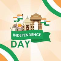 Happy India Independence Day Feier Banner vektor