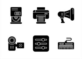 Multimedia-Vektor-Icon-Set vektor