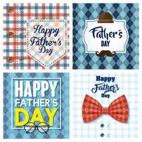 glücklicher Vatertags-Kartensatz mit männlichen Hemden vektor