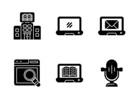 Online-Bildungsvektor-Icon-Set vektor