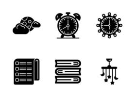 Zeit zum Schlafen Vektor Icon Set