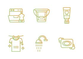 Hygiene-Routine-Vektor-Icon-Set vektor