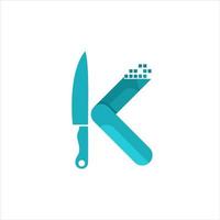 Messer-Logo für Restaurant-Symbol oder Logo im Vektor