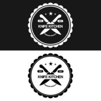 kniv logotyp för restaurang ikon eller logotyp i vektor