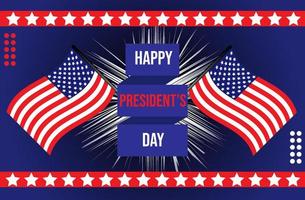 Happy President's Day Hintergrundbildvorlage vektor