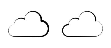 modern moln ikon symbol. översikt stil. vektor illustration