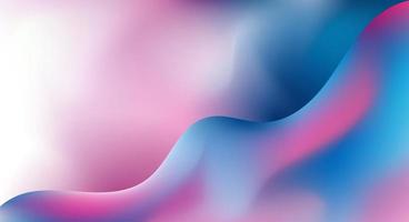 abstrakt 3d flytande blå och rosa lutningsvåg vektor