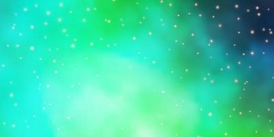 hellgrüner Hintergrund mit bunten Sternen. vektor
