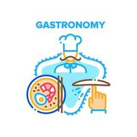 Gastronomie Food Vector Concept Color Illustration